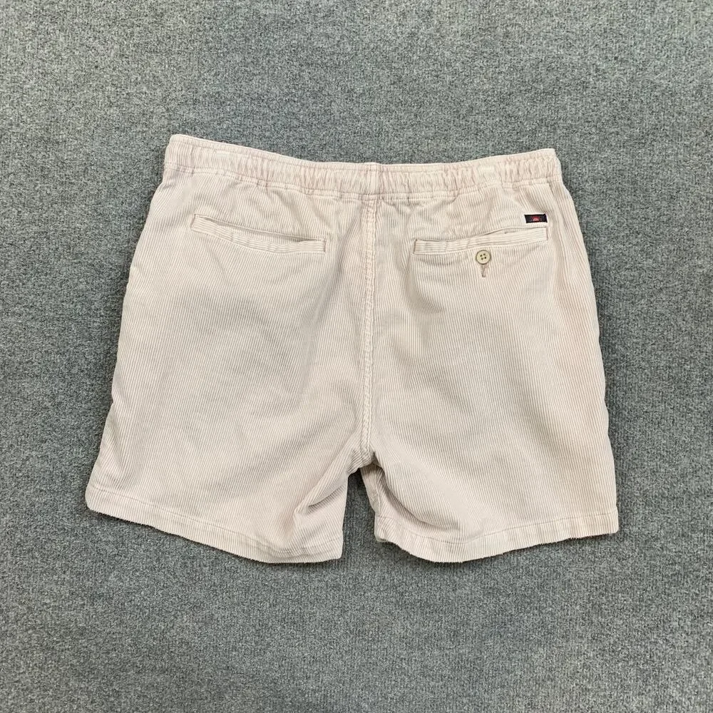 Faherty Shorts Men Large Shell Washed Drawstring Waist Corduroy Pocket Chino